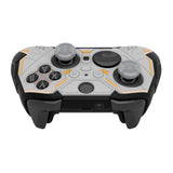 PlayVital Stellar Mecha Silicone Cover Skin for Xbox Elite Series 2 & Elite Series 2 Core, Non-Slip Grip Protector for Xbox Elite 2 with Thumb Grips & Stickers - Gray & Black - HQWE2P001