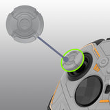 PlayVital Stellar Mecha Silicone Cover Skin for Xbox Elite Series 2 & Elite Series 2 Core, Non-Slip Grip Protector for Xbox Elite 2 with Thumb Grips & Stickers - Gray & Black - HQWE2P001