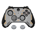PlayVital Stellar Mecha Silicone Cover Skin for Xbox Elite Series 2 & Elite Series 2 Core, Non-Slip Grip Protector for Xbox Elite 2 with Thumb Grips & Stickers - Gray & Black - HQWE2P001