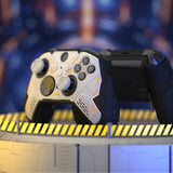 PlayVital Stellar Mecha Silicone Cover Skin for Xbox Elite Series 2 & Elite Series 2 Core, Non-Slip Grip Protector for Xbox Elite 2 with Thumb Grips & Stickers - Gray & Black - HQWE2P001