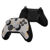 PlayVital Stellar Mecha Silicone Cover Skin for Xbox Elite Series 2 & Elite Series 2 Core, Non-Slip Grip Protector for Xbox Elite 2 with Thumb Grips & Stickers - Gray & Black - HQWE2P001
