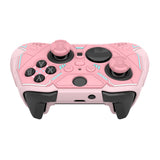 PlayVital Stellar Mecha Silicone Cover Skin for Xbox Elite Series 2 & Elite Series 2 Core, Non-Slip Grip Protector for Xbox Elite 2 with Thumb Grips & Stickers - Peach Pink & Blossom Pink - HQWE2P005