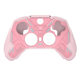 PlayVital Stellar Mecha Silicone Cover Skin for Xbox Elite Series 2 & Elite Series 2 Core, Non-Slip Grip Protector for Xbox Elite 2 with Thumb Grips & Stickers - Peach Pink & Blossom Pink - HQWE2P005