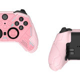 PlayVital Stellar Mecha Silicone Cover Skin for Xbox Elite Series 2 & Elite Series 2 Core, Non-Slip Grip Protector for Xbox Elite 2 with Thumb Grips & Stickers - Peach Pink & Blossom Pink - HQWE2P005