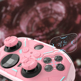 PlayVital Stellar Mecha Silicone Cover Skin for Xbox Elite Series 2 & Elite Series 2 Core, Non-Slip Grip Protector for Xbox Elite 2 with Thumb Grips & Stickers - Peach Pink & Blossom Pink - HQWE2P005