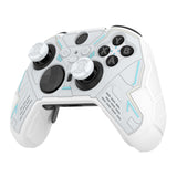 PlayVital Stellar Mecha Silicone Cover Skin for Xbox Elite Series 2 & Elite Series 2 Core, Non-Slip Grip Protector for Xbox Elite 2 with Thumb Grips & Stickers - Warm White & Snow White - HQWE2P002