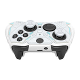 PlayVital Stellar Mecha Silicone Cover Skin for Xbox Elite Series 2 & Elite Series 2 Core, Non-Slip Grip Protector for Xbox Elite 2 with Thumb Grips & Stickers - Warm White & Snow White - HQWE2P002