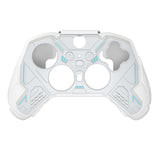 PlayVital Stellar Mecha Silicone Cover Skin for Xbox Elite Series 2 & Elite Series 2 Core, Non-Slip Grip Protector for Xbox Elite 2 with Thumb Grips & Stickers - Warm White & Snow White - HQWE2P002