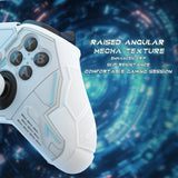PlayVital Stellar Mecha Silicone Cover Skin for Xbox Elite Series 2 & Elite Series 2 Core, Non-Slip Grip Protector for Xbox Elite 2 with Thumb Grips & Stickers - Warm White & Snow White - HQWE2P002