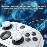 PlayVital Stellar Mecha Silicone Cover Skin for Xbox Elite Series 2 & Elite Series 2 Core, Non-Slip Grip Protector for Xbox Elite 2 with Thumb Grips & Stickers - Warm White & Snow White - HQWE2P002