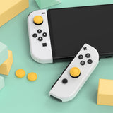 PlayVital Switch Joystick Caps, Switch Lite Thumbstick Caps, Silicone Analog Cover for Joycon of Switch OLED Thumb Grip Rocker Caps for Nintendo Switch & Switch Lite -Banana Yellow - NJM1198