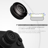 PlayVital Thumb Grips for Steam Deck LCD & OLED (4-Pack), Thumb Cushion Caps with Anti-Slip Texture, Height-Boost Joystick Cover for Steam Deck Accessories, Joystick Protection for PS Portal Remote Player - Black - YFSDM052