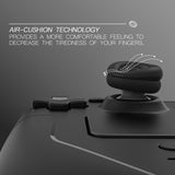 PlayVital Thumb Grips for Steam Deck LCD & OLED (4-Pack), Thumb Cushion Caps with Anti-Slip Texture, Height-Boost Joystick Cover for Steam Deck Accessories, Joystick Protection for PS Portal Remote Player - Black - YFSDM052