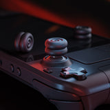 PlayVital Thumb Grips for Steam Deck LCD & OLED (4-Pack), Thumb Cushion Caps with Anti-Slip Texture, Height-Boost Joystick Cover for Steam Deck Accessories, Joystick Protection for PS Portal Remote Player - Black - YFSDM052