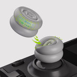 PlayVital Thumb Grips for Steam Deck LCD & OLED (4-Pack), Thumb Cushion Caps with Anti-Slip Texture, Height-Boost Joystick Cover for Steam Deck Accessories, Joystick Protection for PS Portal Remote Player - New Hope Gray - YFSDM053