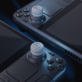 PlayVital Thumb Grips for Steam Deck LCD & OLED (4-Pack), Thumb Cushion Caps with Anti-Slip Texture, Height-Boost Joystick Cover for Steam Deck Accessories, Joystick Protection for PS Portal Remote Player - New Hope Gray - YFSDM053