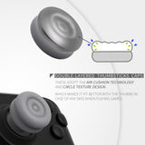 PlayVital Thumb Grips for Steam Deck LCD & OLED (4-Pack), Thumb Cushion Caps with Anti-Slip Texture, Height-Boost Joystick Cover for Steam Deck Accessories, Joystick Protection for PS Portal Remote Player - New Hope Gray - YFSDM053