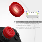 PlayVital Thumb Grips for Steam Deck LCD & OLED (4-Pack), Thumb Cushion Caps with Anti-Slip Texture, Height-Boost Joystick Cover for Steam Deck Accessories, Joystick Protection for PS Portal Remote Player - Passion Red - YFSDM055