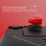 PlayVital Thumb Grips for Steam Deck LCD & OLED (4-Pack), Thumb Cushion Caps with Anti-Slip Texture, Height-Boost Joystick Cover for Steam Deck Accessories, Joystick Protection for PS Portal Remote Player - Passion Red - YFSDM055