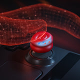 PlayVital Thumb Grips for Steam Deck LCD & OLED (4-Pack), Thumb Cushion Caps with Anti-Slip Texture, Height-Boost Joystick Cover for Steam Deck Accessories, Joystick Protection for PS Portal Remote Player - Passion Red - YFSDM055