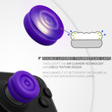 PlayVital Thumb Grips for Steam Deck LCD & OLED (4-Pack), Thumb Cushion Caps with Anti-Slip Texture, Height-Boost Joystick Cover for Steam Deck Accessories, Joystick Protection for PS Portal Remote Player - Purple - YFSDM054