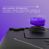 PlayVital Thumb Grips for Steam Deck LCD & OLED (4-Pack), Thumb Cushion Caps with Anti-Slip Texture, Height-Boost Joystick Cover for Steam Deck Accessories, Joystick Protection for PS Portal Remote Player - Purple - YFSDM054