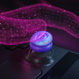 PlayVital Thumb Grips for Steam Deck LCD & OLED (4-Pack), Thumb Cushion Caps with Anti-Slip Texture, Height-Boost Joystick Cover for Steam Deck Accessories, Joystick Protection for PS Portal Remote Player - Purple - YFSDM054