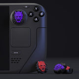PlayVital Thumb Grip Caps for Steam Deck, Silicone Thumbsticks Grips Joystick Caps for Steam Deck - Oni Demons - YFSDM021