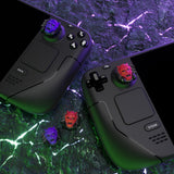 PlayVital Thumb Grip Caps for Steam Deck, Silicone Thumbsticks Grips Joystick Caps for Steam Deck - Oni Demons - YFSDM021