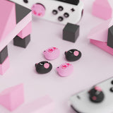 PlayVital Thumbs Cushion Caps Thumb Grip Caps for Nintendo Switch & Switch Lite & Switch OLED - PP & VV the kitten - NJM1211