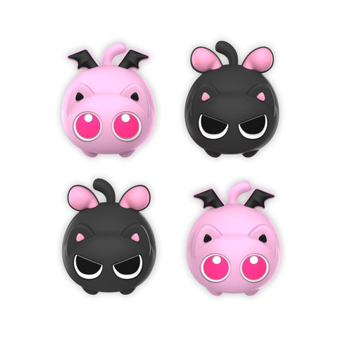 PlayVital PP & VV The Winged Kittens Switch Thumb Grip Caps, Joystick Caps for NS Switch Lite, Silicone Analog Cover Thumbstick Grips for Joycon of Switch OLED - NJM1210