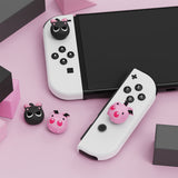 PlayVital PP & VV The Winged Kittens Switch Thumb Grip Caps, Joystick Caps for NS Switch Lite, Silicone Analog Cover Thumbstick Grips for Joycon of Switch OLED - NJM1210