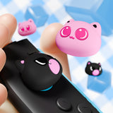 PlayVital for Switch 2 Thumbs Cushion Caps Thumb Grips (4-Pack), Kawaii Silicone Joystick Grip Cover for Nintendo Switch 2 Joycon, Anti-Fatigue Design - PP & VV The Kitten - WWYNTJ020