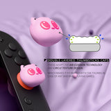 PlayVital for Switch 2 Thumbs Cushion Caps Thumb Grips (4-Pack), Kawaii Silicone Joystick Grip Cover for Nintendo Switch 2 Joycon, Anti-Fatigue Design - PP & VV The Kitten - WWYNTJ020