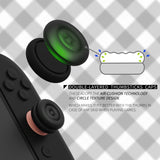 PlayVital Thumbs Cushion Caps Thumb Grips for Nintendo Switch 2, Thumbstick Grip Cover for Joycon 2, Joystick Caps for Switch 2 Accessories - Black - WWYNTM026