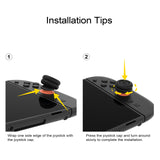 PlayVital Thumbs Cushion Caps Thumb Grips for Nintendo Switch 2, Thumbstick Grip Cover for Joycon 2, Joystick Caps for Switch 2 Accessories - Black - WWYNTM026