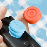 PlayVital Thumbs Cushion Caps Thumb Grips for Nintendo Switch 2, Thumbstick Grip Cover for Joycon 2, Joystick Caps for Switch 2 Accessories - Blue & Orange - WWYNTM027