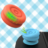 PlayVital Thumbs Cushion Caps Thumb Grips for Nintendo Switch 2, Thumbstick Grip Cover for Joycon 2, Joystick Caps for Switch 2 Accessories - Blue & Orange - WWYNTM027