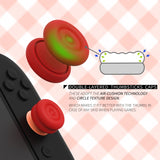 PlayVital Thumbs Cushion Caps Thumb Grips for Nintendo Switch 2, Thumbstick Grip Cover for Joycon 2, Joystick Caps for Switch 2 Accessories - Passion Red - WWYNTM028