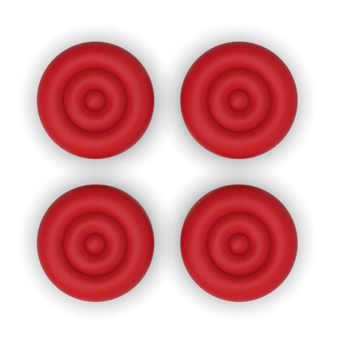 PlayVital Thumbs Cushion Caps Thumb Grips for Nintendo Switch 2, Thumbstick Grip Cover for Joycon 2, Joystick Caps for Switch 2 Accessories - Passion Red - WWYNTM028