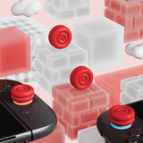PlayVital Thumbs Cushion Caps Thumb Grips for Nintendo Switch 2, Thumbstick Grip Cover for Joycon 2, Joystick Caps for Switch 2 Accessories - Passion Red - WWYNTM028