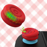 PlayVital Thumbs Cushion Caps Thumb Grips for Nintendo Switch 2, Thumbstick Grip Cover for Joycon 2, Joystick Caps for Switch 2 Accessories - Passion Red - WWYNTM028