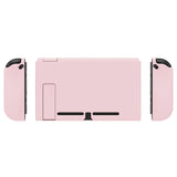PlayVital UPGRADED Glossy Dockable Case Grip Cover for NS Switch, Ergonomic Protective Case for NS Switch, Separable Protector Hard Shell for Joycon - Peach Blossom Pink - ANSP3010