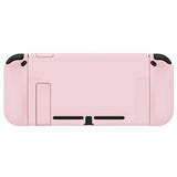 PlayVital UPGRADED Glossy Dockable Case Grip Cover for NS Switch, Ergonomic Protective Case for NS Switch, Separable Protector Hard Shell for Joycon - Peach Blossom Pink - ANSP3010