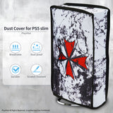 PlayVital Vertical Dust Cover for ps5 Slim Disc Edition(The New Smaller Design), Nylon Dust Proof Protector Waterproof Cover Sleeve for ps5 Slim Console - Biohazard - BMYPFH003