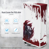 PlayVital Vertical Dust Cover for ps5 Slim Disc Edition(The New Smaller Design), Nylon Dust Proof Protector Waterproof Cover Sleeve for ps5 Slim Console - Blood Zombie - BMYPFH008