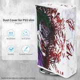 PlayVital Vertical Dust Cover for ps5 Slim Disc Edition(The New Smaller Design), Nylon Dust Proof Protector Waterproof Cover Sleeve for ps5 Slim Console - Clown Hahaha - BMYPFH002