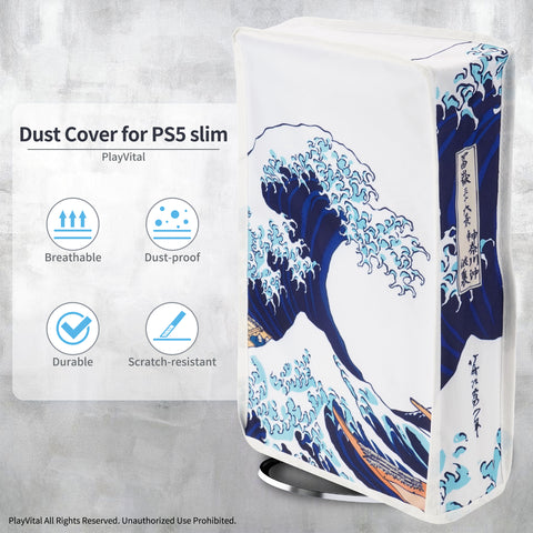 PlayVital Vertical Dust Cover for ps5 Slim Disc Edition(The New
