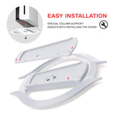 PlayVital Vertical Stand for PS5/Slim/Pro/Standard Console Disc & Digital, Space-Saving Holder Base Accessories for PS5/Pro/Slim with Anti-Slip Pads, Enhanced Stability - White - CFBPFP002