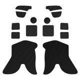 PlayVital Professional Textured Soft Rubber Pads Handle Grips for Steam Deck LCD & OLED, Trackpads Skin Grip Enhancement Back Button Protective Stickers Set with Thumb Grip Caps - Water Ripple Textured Black - FHSDM006